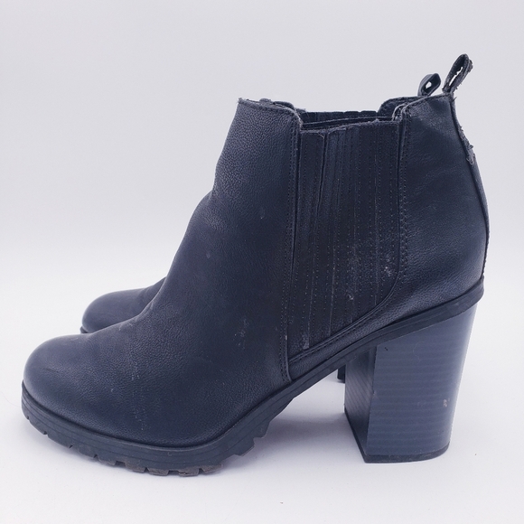 Sam & Libby Chelsea Ankle Boots Black Chunky Platform Boot Lug Sole Size 9.5 - Picture 4 of 13